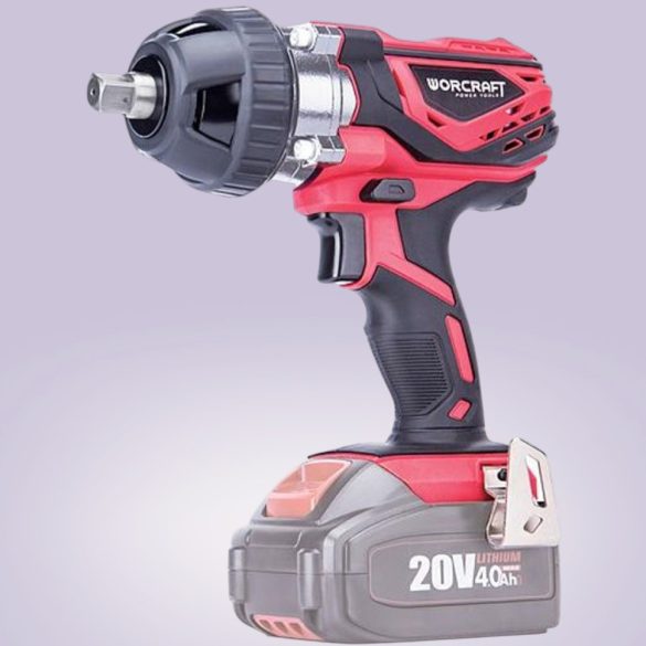 Akkumulátoros ütvecsavarozó, Worcraft CIW-S20Li ShareSYS, piros/fekete, 350 Nm, 0-2200 fordulat/perc, 20 V Li-Ion, dugókulcsokkal, akkumulátor és töltő nélkül