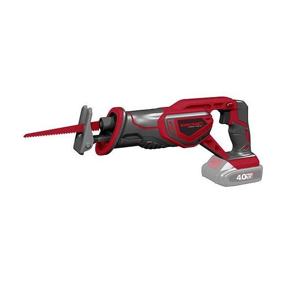 Akkumulátoros orrfűrész, Worcraft CSS-S20Li ShareSYS, piros/fekete, 4 Ah 20 V Li-Ion, 0-3000 löket/perc, lökethossz: 26 mm, akkumulátor és töltő nélkül