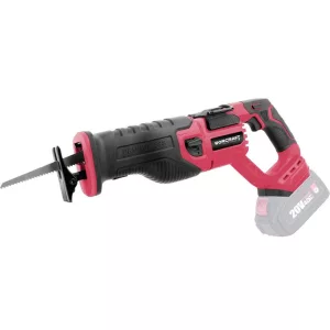 Akkumulátoros orrfűrész, Worcraft CSS-S20LiB ShareSYS, piros/fekete, 4 Ah 20 V Li-Ion, 0-2200 löket/perc, lökethossz: 30 mm, akkumulátor és töltő nélkül