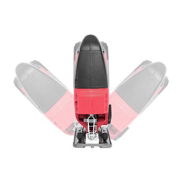 Akkumulátoros szúrófűrész, Worcraft CJS-S20Li ShareSYS, piros/fekete, 4 Ah 20 V Li-Ion, 0-2500 löket/perc, 0-45° állítható, akkumulátor és töltő nélkül