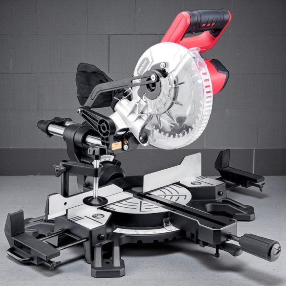 Akkumulátoros gérvágó fűrész, Worcraft CMS-S20Li ShareSYS, 2-4 Ah 20 V Li-Ion, 185 mm tárcsa, 3600 fordulat/perc, csúszó funkció, lézeres vezető, akkumulátor és töltő nélkül