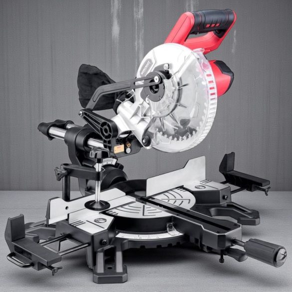 Akkumulátoros gérvágó fűrész, Worcraft CMS-S20Li ShareSYS, 2-4 Ah 20 V Li-Ion, 185 mm tárcsa, 3600 fordulat/perc, csúszó funkció, lézeres vezető, akkumulátor és töltő nélkül