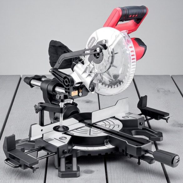 Akkumulátoros gérvágó fűrész, Worcraft CMS-S20Li ShareSYS, 2-4 Ah 20 V Li-Ion, 185 mm tárcsa, 3600 fordulat/perc, csúszó funkció, lézeres vezető, akkumulátor és töltő nélkül