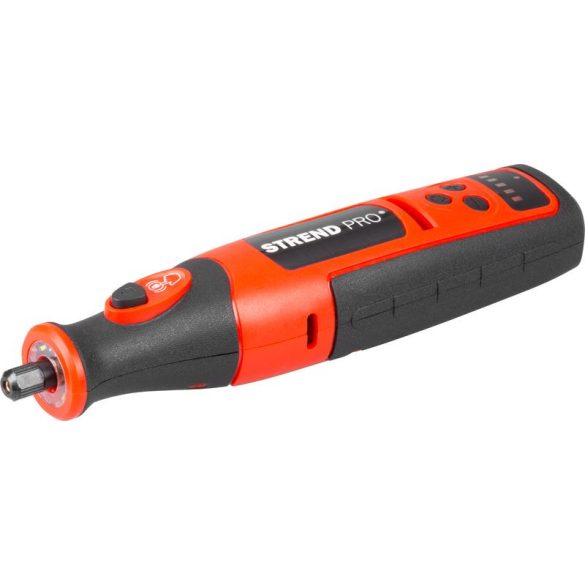 Akkumulátoros csiszológép, Strend Pro, mini egyenes, fúráshoz és csiszoláshoz, 8 V, 1500 mAh, 51 db tartozék