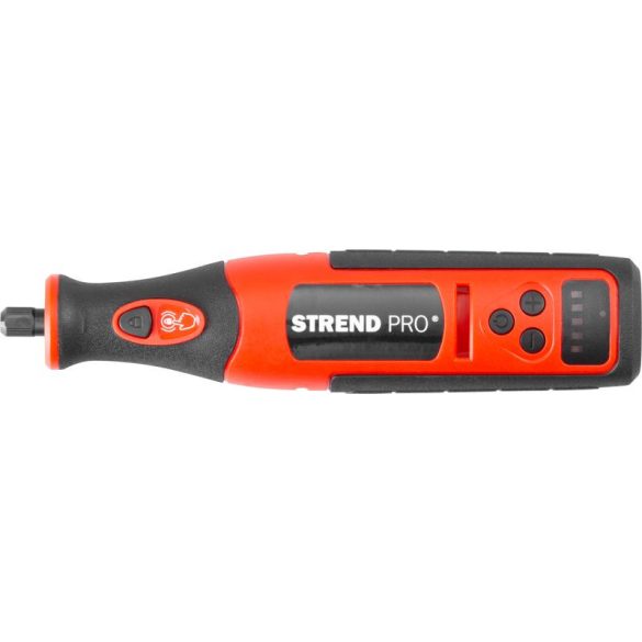 Akkumulátoros csiszológép, Strend Pro, mini egyenes, fúráshoz és csiszoláshoz, 8 V, 1500 mAh, 51 db tartozék