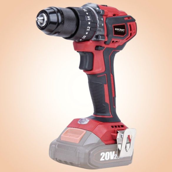 Akkumulátoros fúró-csavarozó, Worcraft CHD-S20LiBA ShareSYS, piros/fekete, 50 Nm, 0-1600 fordulat/perc, 20 V Li-Ion, akkumulátor és töltő nélkül