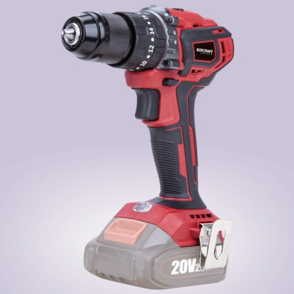 Akkumulátoros fúró-csavarozó, Worcraft CHD-S20LiBA ShareSYS, piros/fekete, 50 Nm, 0-1600 fordulat/perc, 20 V Li-Ion, akkumulátor és töltő nélkül