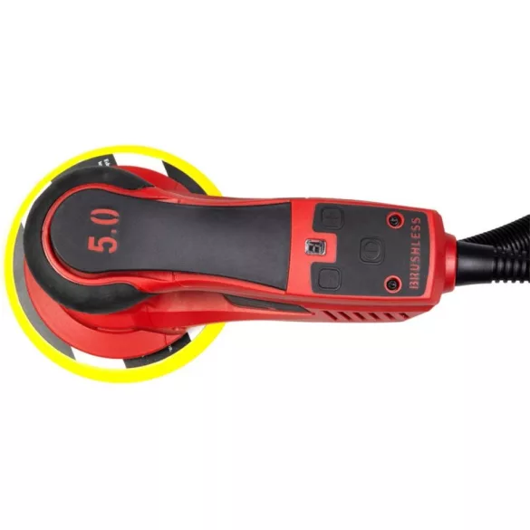 Elektromos excentercsiszoló, Worcraft OS04-150, piros/fekete, 350 W, 230 V, csiszolótányér: 150 mm, rezgéstartomány: 4000-10 000/perc, porszívó adapter
