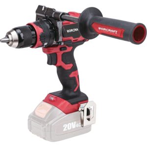 Akkumulátoros fúró-csavarozó, Worcraft CHD-S20LiBH ShareSYS, piros/fekete, 100 Nm, 0-2000 fordulat/perc, 20 V Li-Ion, akkumulátor és töltő nélkül