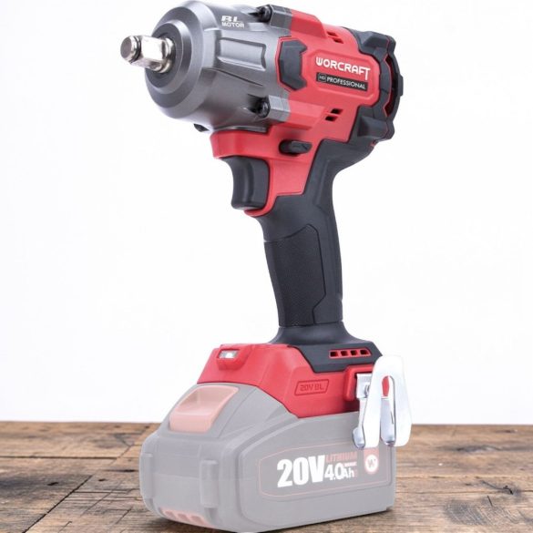 Akkumulátoros ütvecsavarozó, Worcraft CIW-S20LiB-850 ShareSYS, piros/fekete, 850 Nm, 0-2500 fordulat/perc, 0-3000 ütés/perc, 20 V Li-Ion, akkumulátor és töltő nélkül