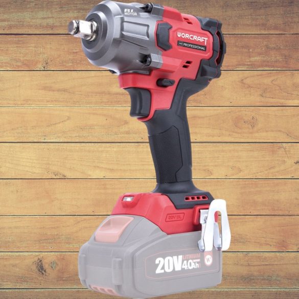 Akkumulátoros ütvecsavarozó, Worcraft CIW-S20LiB-850 ShareSYS, piros/fekete, 850 Nm, 0-2500 fordulat/perc, 0-3000 ütés/perc, 20 V Li-Ion, akkumulátor és töltő nélkül