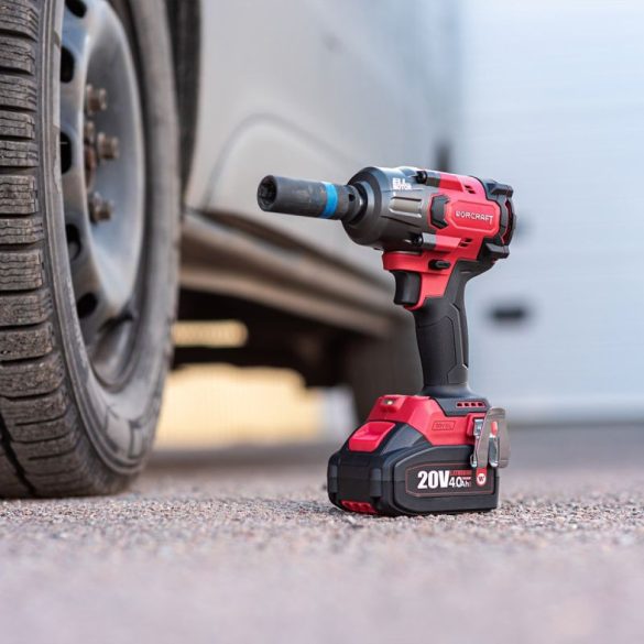 Akkumulátoros ütvecsavarozó, Worcraft CIW-S20LiB-850 ShareSYS, piros/fekete, 850 Nm, 0-2500 fordulat/perc, 0-3000 ütés/perc, 20 V Li-Ion, akkumulátor és töltő nélkül