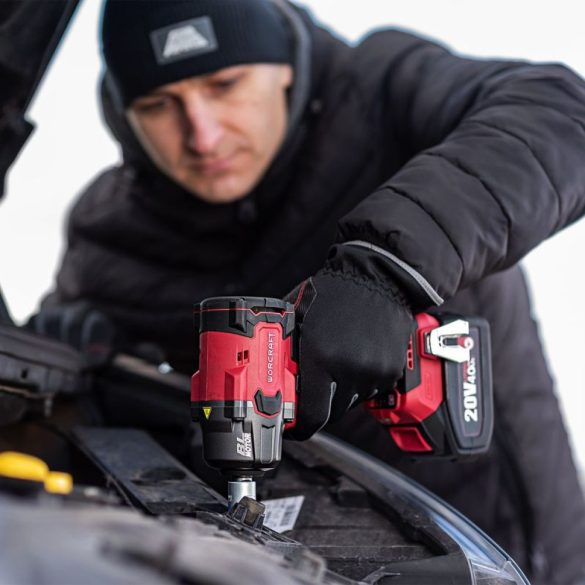 Akkumulátoros ütvecsavarozó, Worcraft CIW-S20LiB-850 ShareSYS, piros/fekete, 850 Nm, 0-2500 fordulat/perc, 0-3000 ütés/perc, 20 V Li-Ion, akkumulátor és töltő nélkül