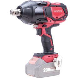   Akkumulátoros ütvecsavarozó, Worcraft CIW-S20LiB-1800 ShareSYS, fekete/piros, 850 Nm, 0-1650 fordulat/perc, 0-1800 ütés/perc, 20 V Li-Ion, 2 × 4,0 Ah, akkumulátor és töltő nélkül