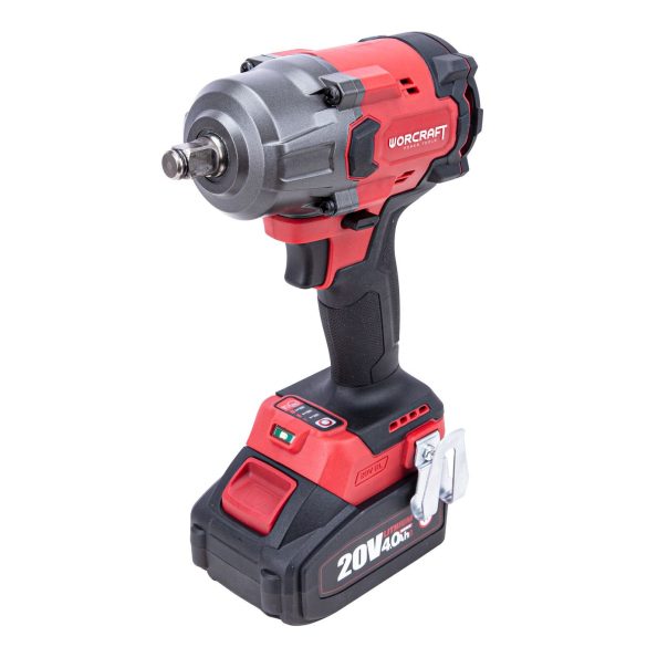 Akkumulátoros szerszámgépkészlet, Worcraft XCUBE006 ShareSYS Toolbox készlet, ütvecsavarozó 20 V, 850 Nm, szénkefe nélküli, Autostop + 2 x 4,0 Ah akkumulátor + töltő, Toolbox