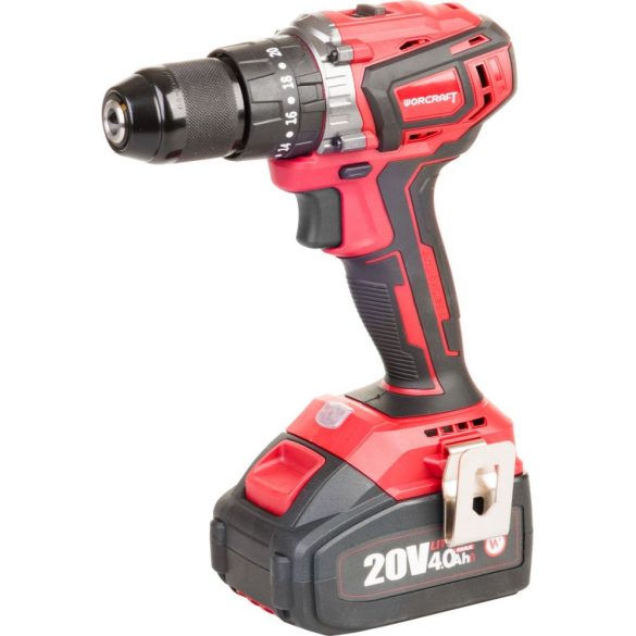Akkumulátoros szerszámgépkészlet, Worcraft XCUBE001 ShareSYS, 1 db Worcraft CHD-S20LiBA csavarbehajtó és Worcraft CAG-S20LiBS-125 sarokcsiszoló, 2 x 4,0 Ah akkumulátorral és töltővel, kofferben