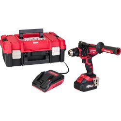   Akkumulátoros szerszámgépkészlet, Worcraft XCUBE004 ShareSYS Toolbox készlet, CHD-S20LiBH csavarbehajtó 20 V, szénkefe nélküli + 1 x 4,0 Ah akkumulátor + töltő, 8 literes Toolbox