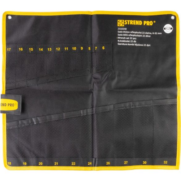 Kulcstartó tok, fekete, Strend Pro 2310240 készlethez, 22 részes