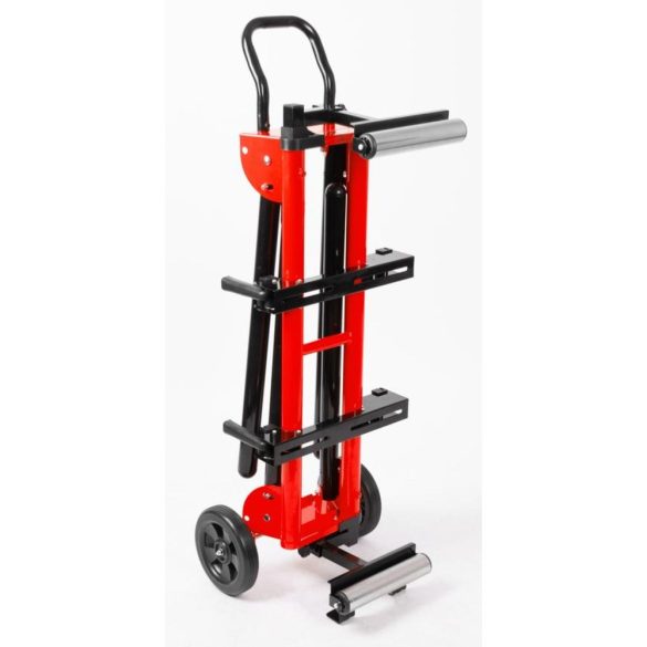 Gérvágó fűrész állvány, Strend Pro Premium, 104–250 x 79 x 82–98 cm, acél, összecsukható, állítható, görgős, maximum 150 kg teherbírás