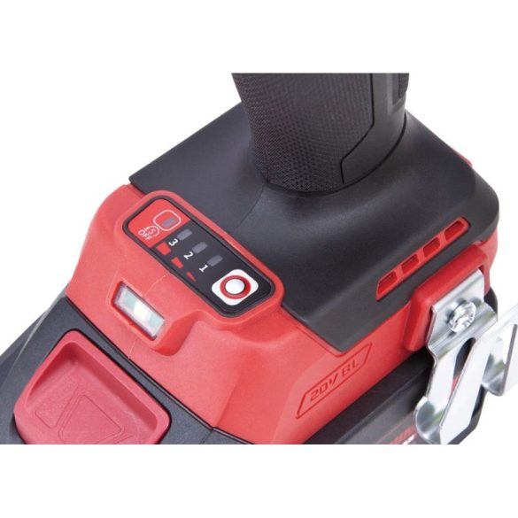 Akkumulátoros ütvecsavarozó, Worcraft CIW-S20LiBM-450 ShareSYS, fekete/piros, 450 Nm, 20 V Li-Ion, 4,0 Ah, akkumulátorral, töltővel, dugókulcsokkal, hordtáskában