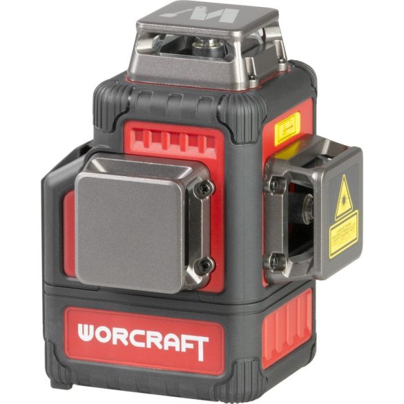 Keresztlézer, Worcraft XCUBE026, zöld sugár, 3 x 360°, automatikus önszintezés, IP54, 30 m (50 m érzékelővel), ShareSYS 20 V, akkumulátor nélkül