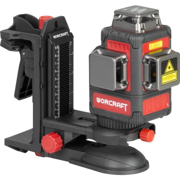 Keresztlézer, Worcraft XCUBE026, zöld sugár, 3 x 360°, automatikus önszintezés, IP54, 30 m (50 m érzékelővel), ShareSYS 20 V, akkumulátor nélkül