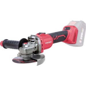 Akkumulátoros sarokcsiszoló, Worcraft CAG-S20LiBS-115 ShareSYS, piros/fekete, 115 mm, 20 V Li-Ion, 8500 fordulat/perc, gyorskioldó, akkumulátor és töltő nélkül