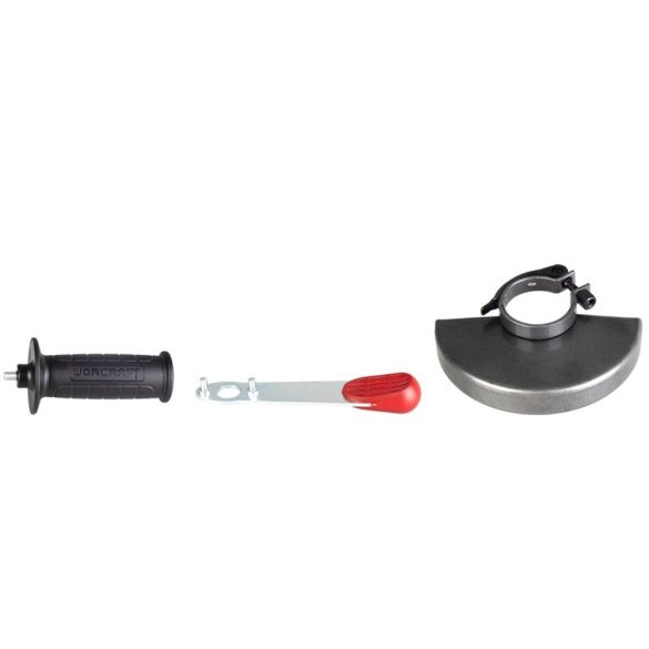 Akkumulátoros sarokcsiszoló, Worcraft CAG-S20LiBS-115 ShareSYS, piros/fekete, 115 mm, 20 V Li-Ion, 8500 fordulat/perc, gyorskioldó, akkumulátor és töltő nélkül