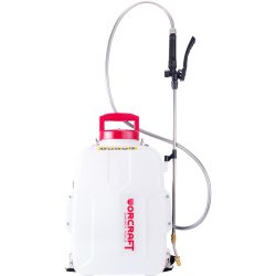   Akkumulátoros permetező, Worcraft CBS-S20Li ShareSYS, 12 liter, fehér, teleszkópos szórókarral, LED töltöttségjelzős, háti hevederes