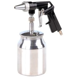   Homokfúvó pisztoly, Strend Pro Airtool PS-3, ezüst, kompresszorhoz, sűrített levegős, homoktartállyal