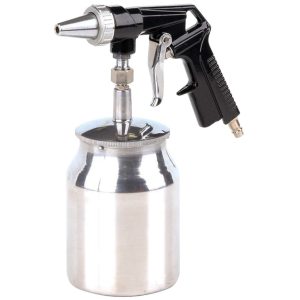 Homokfúvó pisztoly, Strend Pro Airtool PS-3, ezüst, kompresszorhoz, sűrített levegős, homoktartállyal