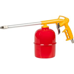 Szórópisztoly, Strend Pro Airtool DO-21, piros/sárga, 900 ml, szívótartályos, mosáshoz, tisztításhoz és korróziógátló kezeléshez, kompresszorhoz