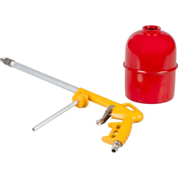 Szórópisztoly, Strend Pro Airtool DO-21, piros/sárga, 900 ml, szívótartályos, mosáshoz, tisztításhoz és korróziógátló kezeléshez, kompresszorhoz