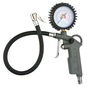 Gumiabroncs felfújó pisztoly, Strend Pro Airtool TG-11, szürke, manométerrel, kompresszorhoz, minden normál gumiabroncshoz