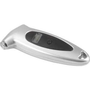 Gumiabroncs nyomásmérő, Strend Pro Airtool DT-3, ezüst, digitális, akkumulátoros, automatikus kalibrálás, skálaválasztás (psi, bar, mm), ±0,5 psi pontosság