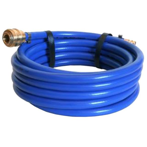 Kompresszor tömlő, Strend Pro Airtool PU007, kék, 10 m, 8 x 14 mm, 3/8" csatlakozó, 8 bar, BASF PU, pneumatikus szerszámokhoz