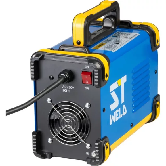 Inverteres hegesztőgép, Strend Pro ST Weld MMA-180H, kék/fekete, 230 V, 30–180 A, elektróda: 1,6–4 mm, 80% hatásfok