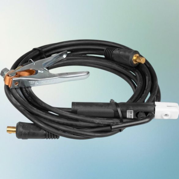 Földelő hegesztőkábel, Strend Pro 116014, fekete, elektródafogóval, 5–180 A földelőkapocs, hegesztőgéphez