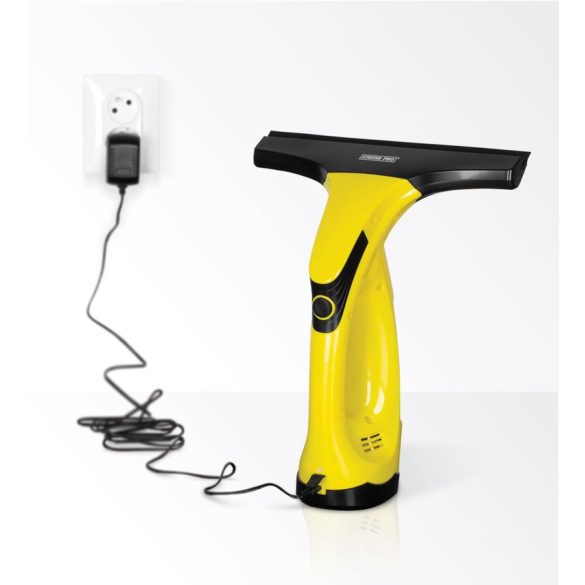 Ablaktörlő, Strend Pro VAC-79W, sárga/fekete, 28 cm, 280 ml, akkumulátoros, szórófejes palackkal, 60 ml szennyvíztartállyal, könnyű, praktikus