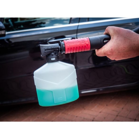 Elektromos magasnyomású mosó, Worcraft HC17-090, szürke/piros, 1700 W, 135 bar, 230 V, átfolyás: 7,5 l/perc, 5 m tömlő, 250 ml habosító tartály