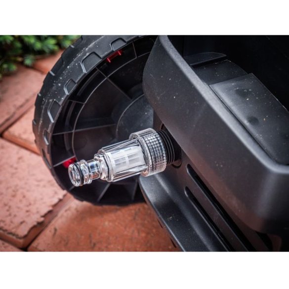 Elektromos magasnyomású mosó, Worcraft HC17-090, szürke/piros, 1700 W, 135 bar, 230 V, átfolyás: 7,5 l/perc, 5 m tömlő, 250 ml habosító tartály