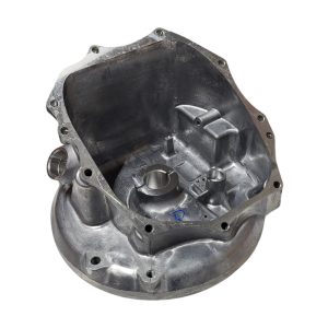 Fűnyíró forgattyúház fedél, Strend Pro Garden QL51PD-196 benzinmotoros fűnyíróhoz, ezüstszürke, 2. számú pótalkatrész, alumíniumöntvény, előfúrt csavarhelyekkel