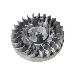   Fűnyíró lendkerék, Strend Pro Garden QL51PD-196 benzinmotoros fűnyíróhoz, szürke, 3. számú pótalkatrész, alumínium ötvözet, hűtőbordás