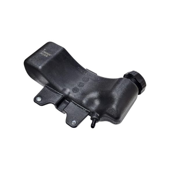 Fűnyíró üzemanyagtartály, Strend Pro Garden QL51PD-196 benzinmotoros fűnyíróhoz, fekete, 1. számú pótalkatrész, üzemanyag-álló HDPE műanyag, kupakkal