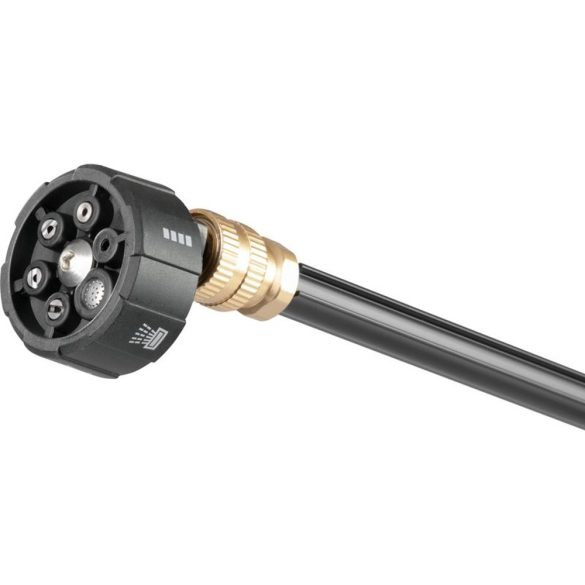 Akkumulátoros magasnyomású mosó, Worcraft CPC-S20LiD ShareSYS, 2,4 MPa, átfolyás: 5,4 l/perc, 5 m tömlő, 380 ml habosító tartály, 20 Li-Ion, akkumulátor és töltő nélkül