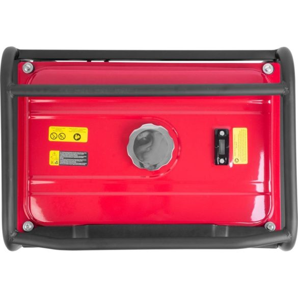Benzinmotoros áramfejlesztő, Strend Pro Garden KM2500-A, piros/fekete, 4000 W, benzinmotoros, teljesítmény: 2,3/2,1 kW, üzemanyagtartály: 15 l, kimenetek: 2 × 230 V AC, 1 × 12 V DC, 96 dB, AVR