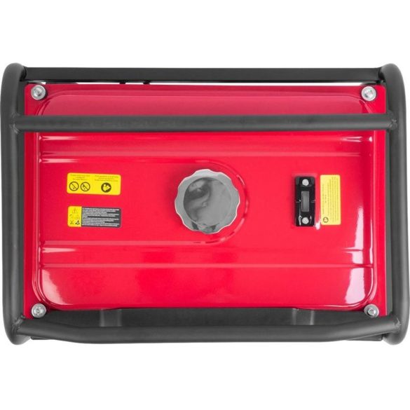 Benzinmotoros áramfejlesztő, Strend Pro Garden KM4000-A, piros/fekete, 4000 W, benzinmotoros, teljesítmény: 3,0/2,8 kW, üzemanyagtartály: 15 l, kimenetek: 2 × 230 V AC, 1 × 12 V DC, 96 dB, AVR