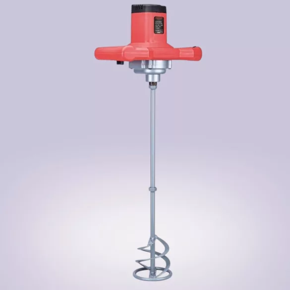 Elektromos habarcskeverő, Worcraft EM12-120, piros/fekete, 1200 W, menet: M14, maximum 120 mm keverőlapát, 180-650 fordulat/perc, 230 V/50 Hz