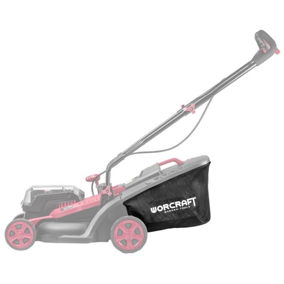 Fűnyíró fűgyűjtő alkatrész, Worcraft CLM-S40Li akkumulátoros fűnyíróhoz, fekete, 77. számú pótalkatrész