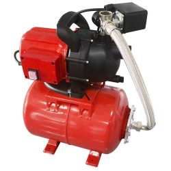   Házi vízmű, Strend Pro Garden, piros/fekete, 1000 W, tartály: 24 l, maximális átfolyás: 3500 l/óra, festett acél, tiszta vízhez és esővízhez